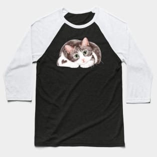 Curios Cat Baseball T-Shirt